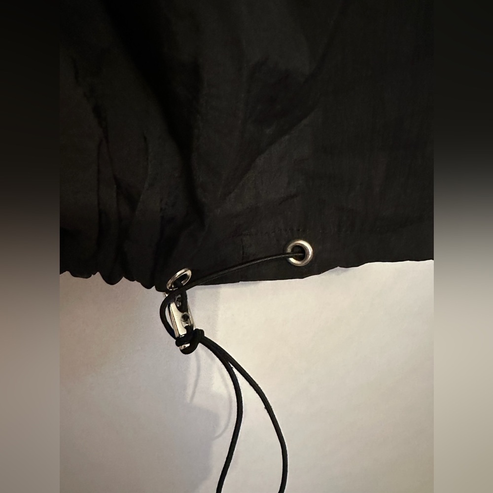 ASOS Design Black Dress Mixed Material Cinch Hem Balloon Skirt Minimalist US 4 - Picture 7 of 13
